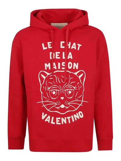 Valentino Jersey Sweatshirts Le Chat De La Maison In White