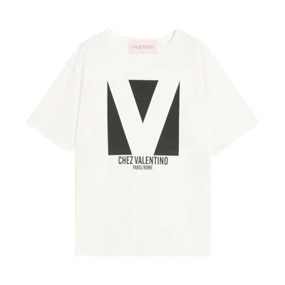Pre-owned Valentino Jersey T-shirt 'ivory' | White | Women's Size S