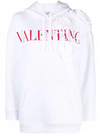 Valentino Jerseys & Knitwear In Bianco/ Rosso