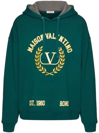 Valentino Jerseys & Knitwear In College Green/giallo/b.co