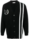 Valentino Vlogo Cardigan In Nero/avorio