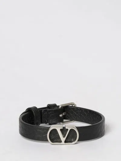 Valentino Garavani Vlogo Signature Leather Bracelet In Animal Print