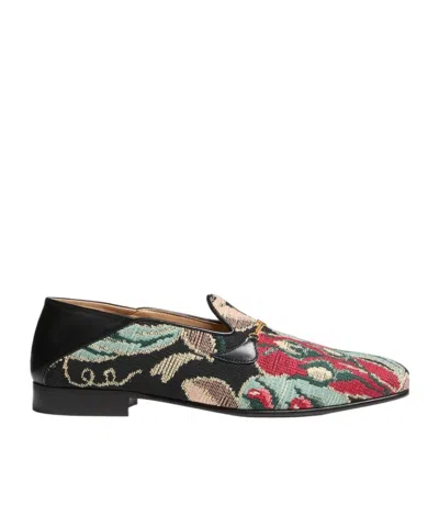 Valentino Garavani Jiggie Loafer In Gobelin Fabric In Multi