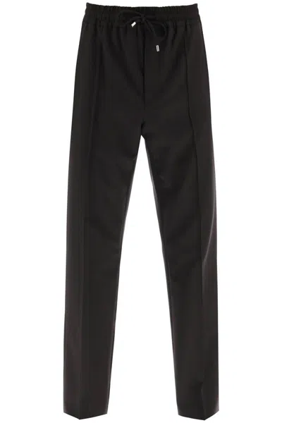 Valentino Wool & Mohair Track Pants In Brown
