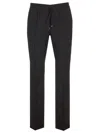 Valentino Drawstring-waist Cotton Track Pants In Black