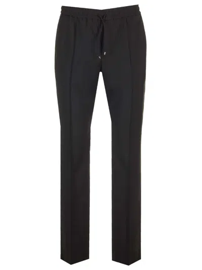 Valentino Drawstring-waist Cotton Track Pants In Black