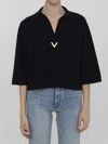 Valentino Wool Solid Sweater In Blue