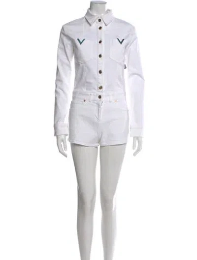 Pre-owned Valentino Jumpsuit W/ Tags In White