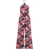 Valentino Archive Manifesto Bandana Print Silk Jumpsuit In Blue/red