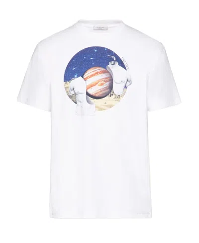 Valentino Jupiter Print T-shirt In White