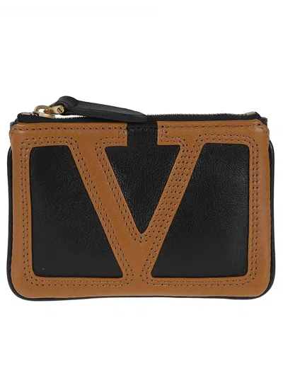 VALENTINO GARAVANI KEY CASE VIVA SUPERSTAR NAPPA VINTAGE/NAPPA R./ANTIQUE GOLD