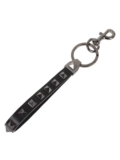 Valentino Garavani Key Ring Rockstud In Nero