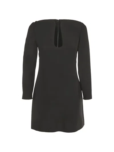 Pre-owned Valentino Keyhole Mini Dress In Black
