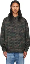 VALENTINO KHAKI CAMOUFLAGE HOODIE