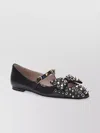 Valentino Kid Leather Bowow Ballerina Shoes In Black