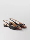 Valentino Valet Du Roi Leather Slingback Ballerina Flat