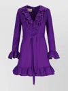 Valentino Women Crepe Couture Short Dress In Purple