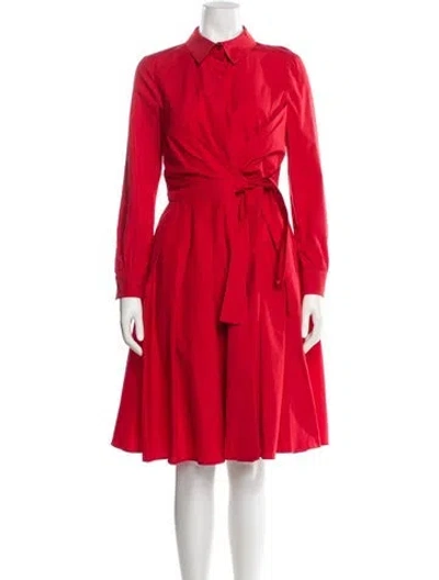Pre-owned Valentino Knee-length Dress In Red