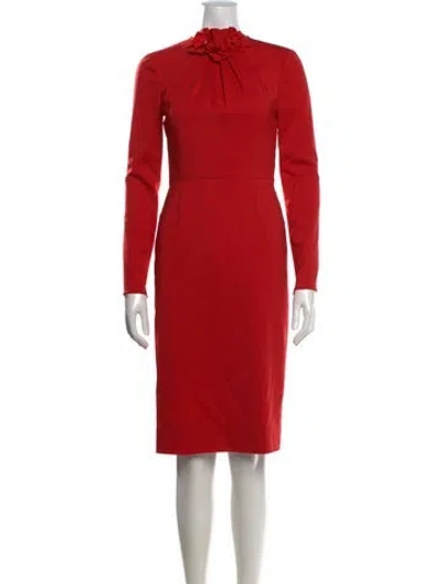Pre-owned Valentino Knee-length Dress In Red