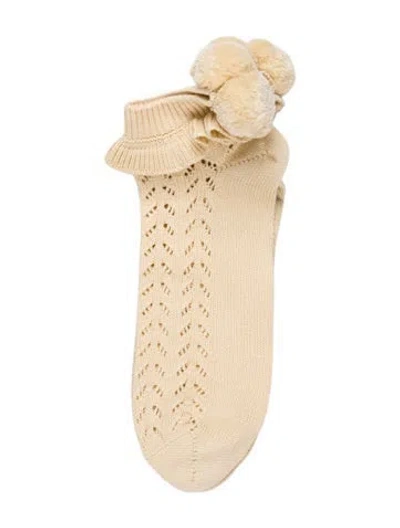 Pre-owned Valentino Knit Ankle Socks In Neutral