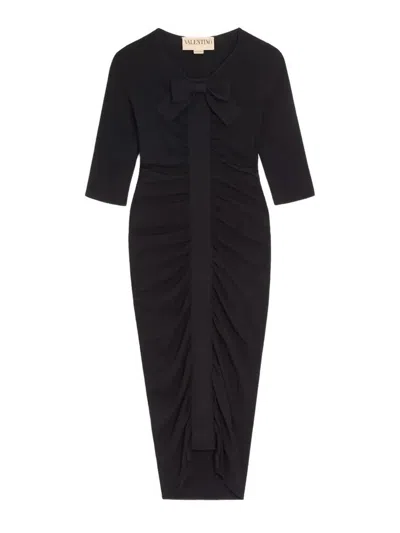 Valentino Knit Dress In Black