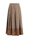 Valentino Knit Lurex Midi Skirt