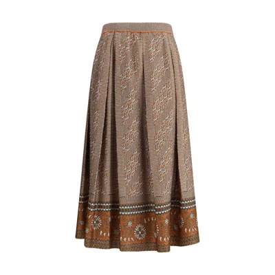 VALENTINO KNIT LUREX MIDI SKIRT