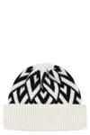 Valentino Vlogo Knitted Hat In White