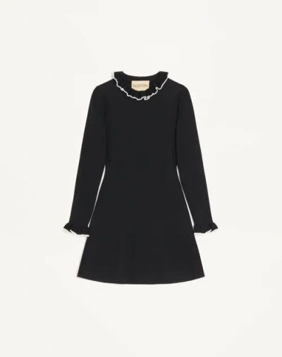Valentino Knitted Dress Woman Black/ivory S