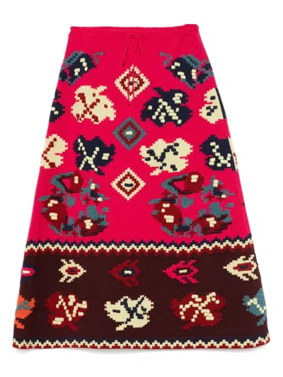 Pre-owned Valentino Knitted Maxi Skirt