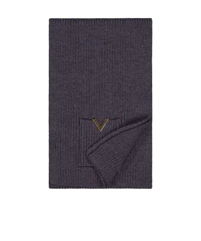 Valentino Knitted Scarf In Black