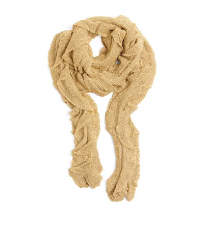 Valentino Knitted Scarf In Gold