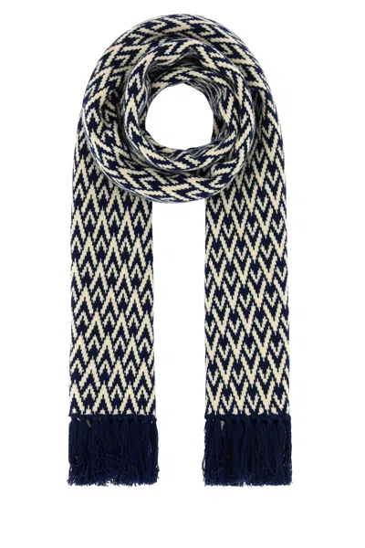 VALENTINO VALENTINO GARAVANI EMBROIDERED WOOL TOUTE LA V SCARF