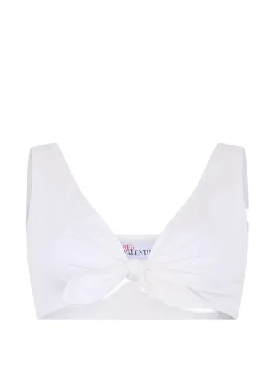 Valentino Knot-detail Crop Top In Multi