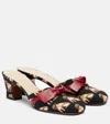 Valentino Garavani Knotty 60 Printed Leather Mules In Black
