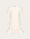 Valentino Kurzes Crepe Couture Kleid Frau Elfenbein 40 In White