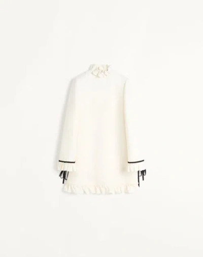 Valentino Kurzes Crepe Couture Kleid Frau Elfenbein 50 In Ivory