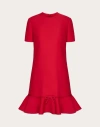 Valentino Kurzes Crepe Couture Kleid Frau Rot 38 In Red