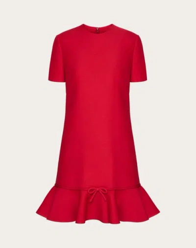 Valentino Kurzes Crepe Couture Kleid Frau Rot 38 In Red