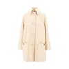 Valentino L Drap Peacoat With Vgold Details In Neutral