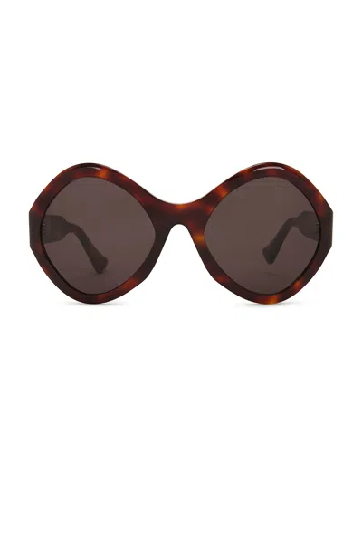 Valentino L'8 Oval Sunglasses In Havana & Grey