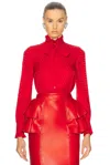 Valentino Schluppenbluse La Cour De Caur Aus Seide In Red