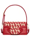 Valentino Toile Iconographe Le Grand Deuxieme Petite Leather Shoulder Bag In Red