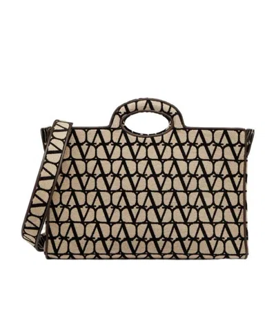 Valentino Garavani La Troisieme Toile Iconographe Tote Bag In Black