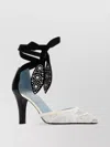 Valentino Garavani Two-tone Lace And Leather Foliefoliage Pumps