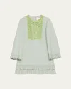 Valentino Lace Bead Sequined Bow Ruffled Hem Mini Dress In Sage