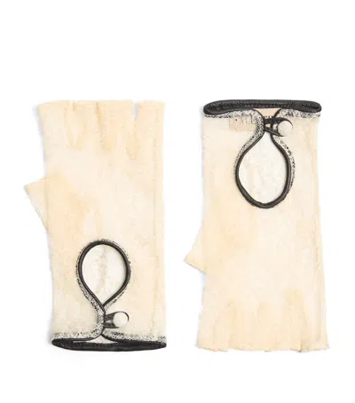 Valentino Garavani Lace Biker Gloves
