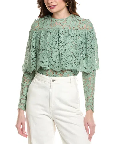 Valentino Lace Blouse In Green