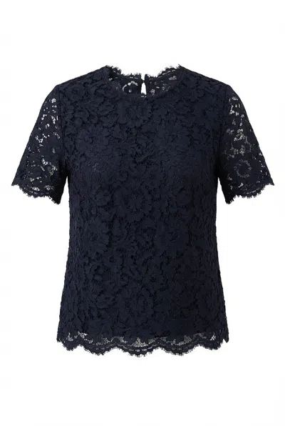 Valentino Lace Blouse In Blue