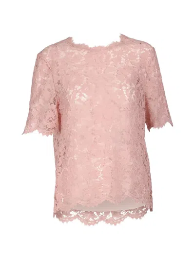 Valentino Lace Blouse In Pink
